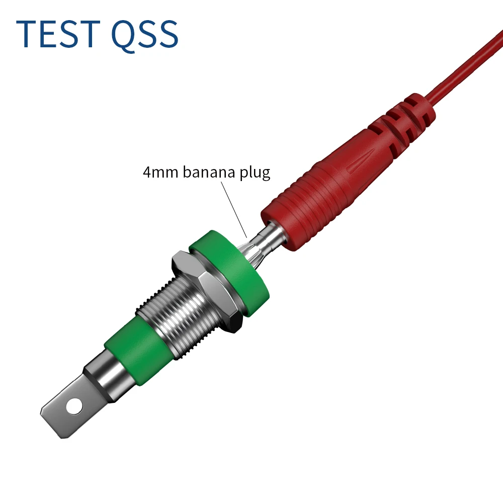 QSS Insulated BNC Male to 4mm Banana Plug Low Loss Coaxial Cable Test Lead Connector for Oscilloscope Q.70044A