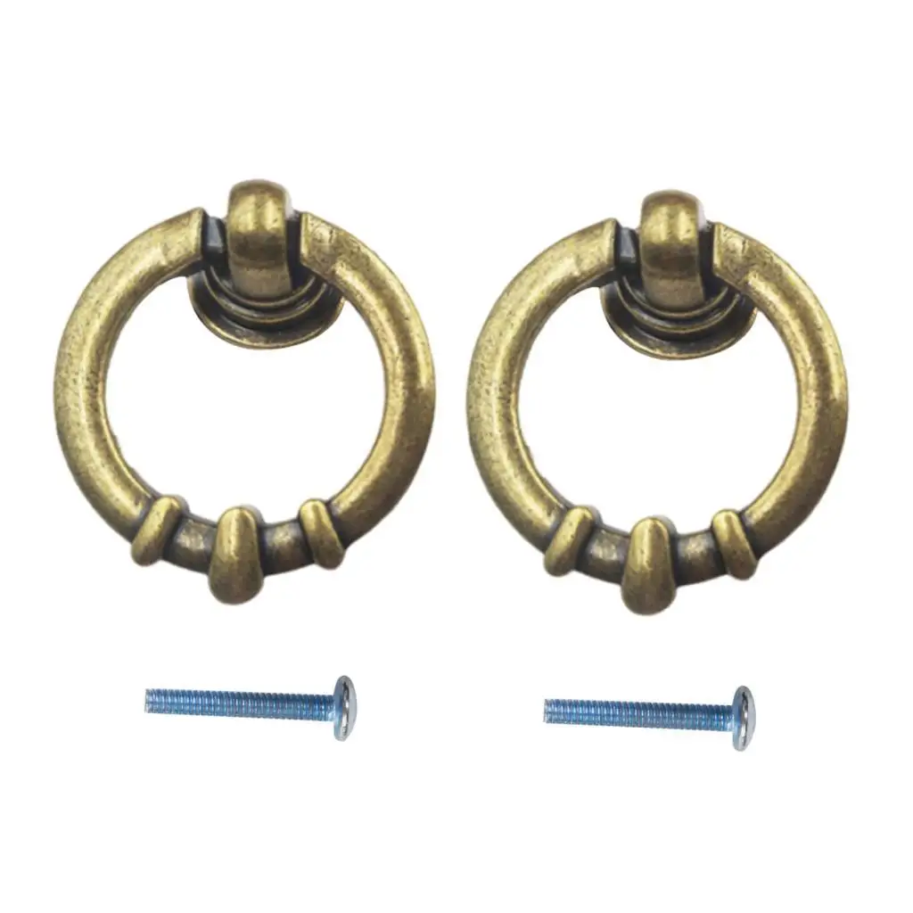 

2 шт. винтажные ручки для кухонного шкафа, шкафа, комода, двери шкафа с ящиком (античная латунь)