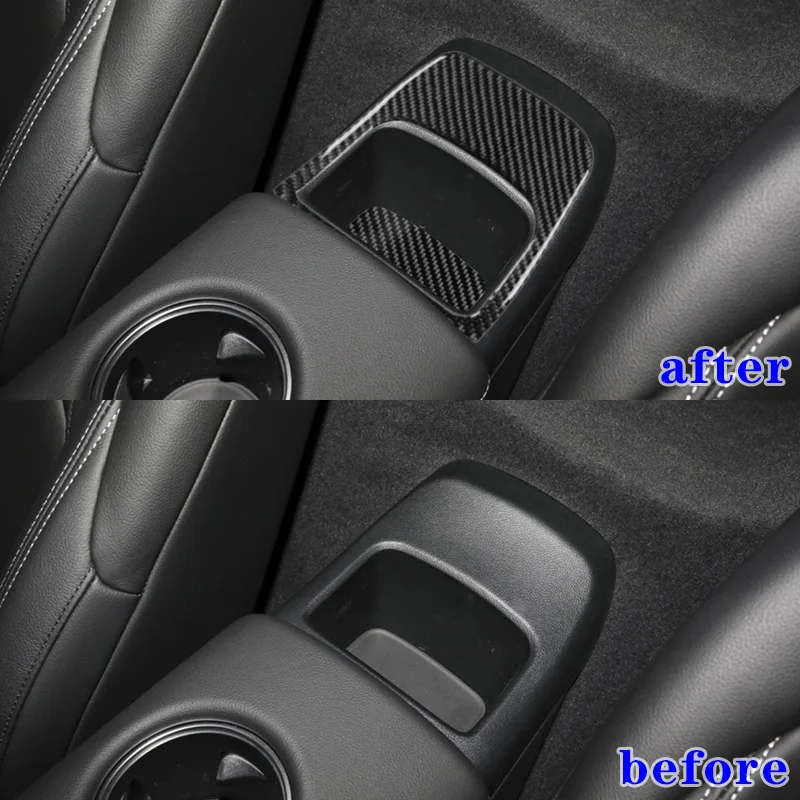 

For 19-22 Toyota Supra A90 Carbon Fiber Rear Storage Box Frame Decoration Sticker Interior Modification