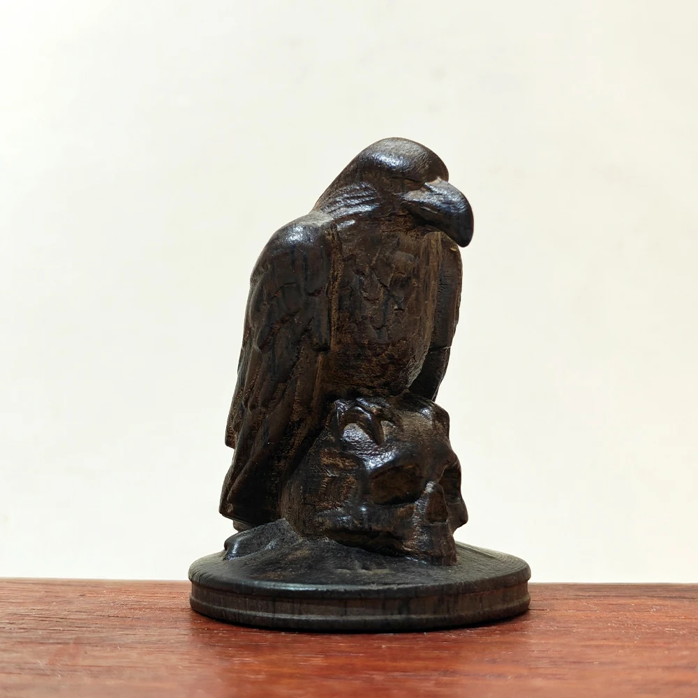 Wooden Crow Figurine Ornament, Horror Theme, Dark Style, Suitable for Halloween Gifts, Indoor Decorations, Desktop Decorations, Home Decor, Bedroom, Living Room, Centerpiece Decoration, Office