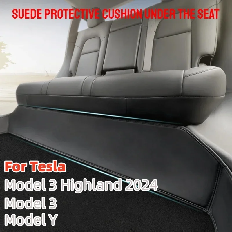 Couro Pad protetora para Tesla, Underseat derrubou a superfície, mancha e resistente a riscos, Highland 2024 Modelo 3 Y