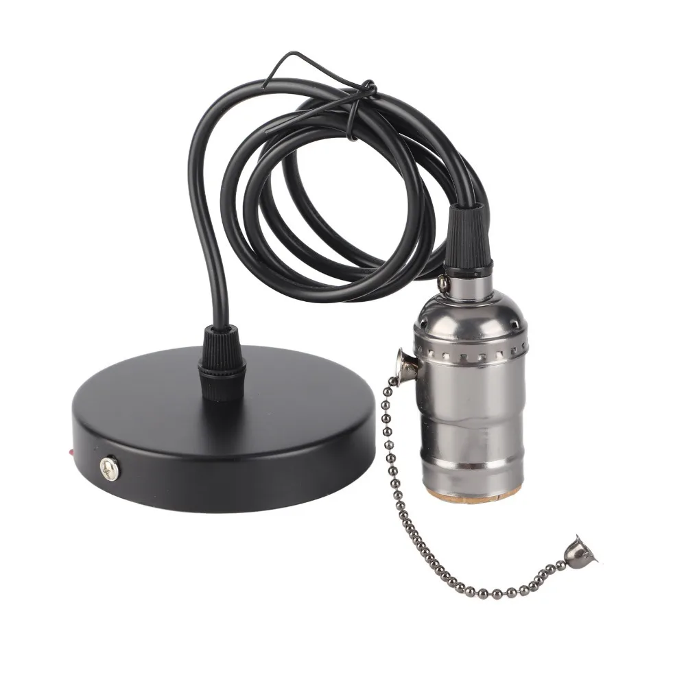 

Vintage With Pull Chain Switch Pendant Light Holder Ceiling Mounted E26 E27 Pendant Lamp Holder Pendant Light Kit Kitchen