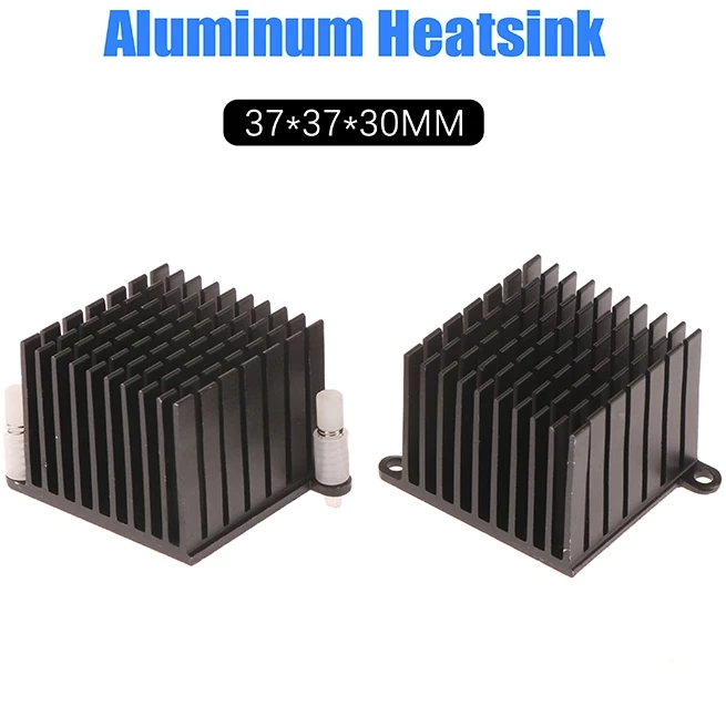 37*37*30 مللي متر أجزاء طابعة ثلاثية الأبعاد المبرد الألومنيوم تبريد بالوعة الحرارة المبرد الأسود تبديد الحرارة مع آذان اللوحة الأم بالوعة الحرارة #1
