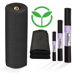 Black Diodegradable Weed Barrier Fabric for Agriculture Lawn Ruderal Control Garden Nonwoven Ground Mats Plants Protect Covering