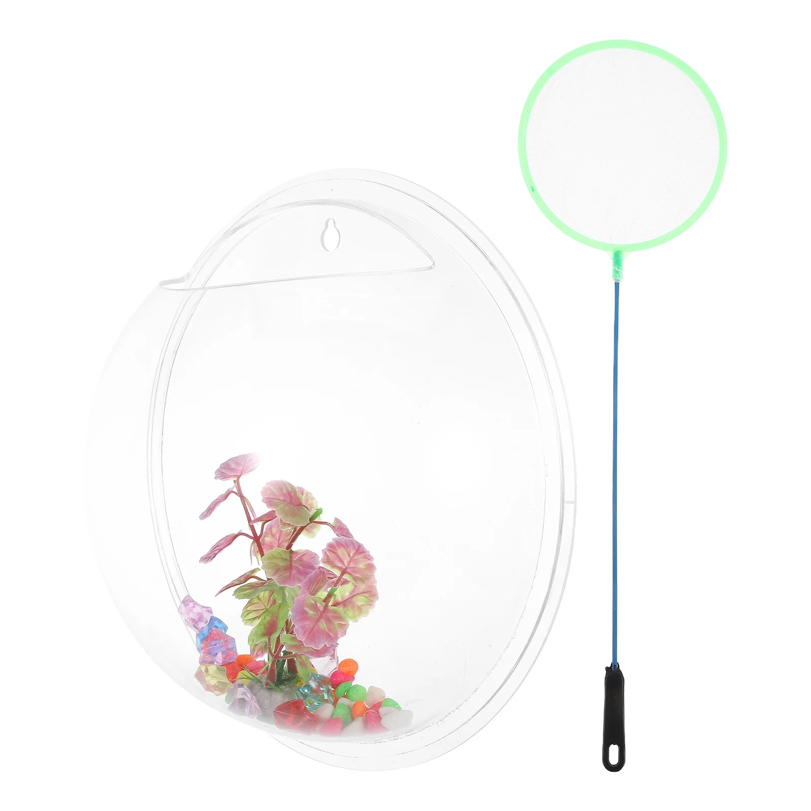

Acrylic Wall Fish Bowl Transparent Hanging Terrarium Container for Betta Fish Wall Mounted Plant Pot Home Decor Vase Centerpiece