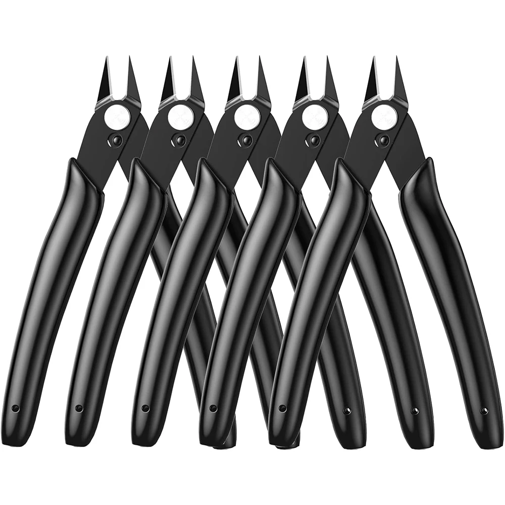 

5pcs BF-170 Precision Wire Cutter Jewelry Zip Tie Cutters Flush Cutters Nippers Small Side Cutting Pliers