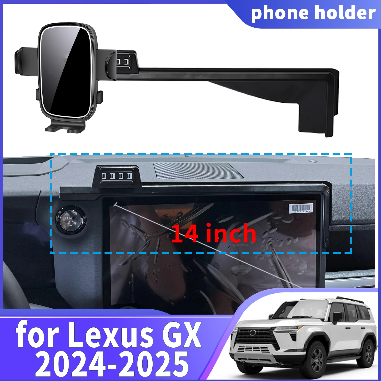 

fit for Lexus GX 2024 2025 550 550h GX550 Navigation Phone Holder Mount Customized Car accessoires