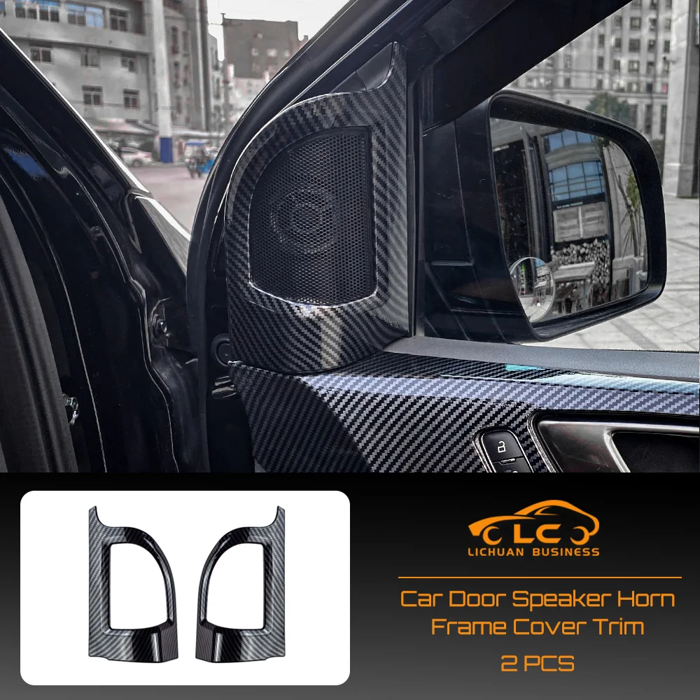 

2Pcs Pillar Frame Cover Trim ABS Carbon Fiber Color Door Car Interior Decorative for Ford EVEREST RANGER 2015-2021