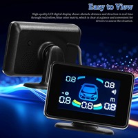 Car Parking Sensor Reversing Radars System Front & Rear Support Sound Warning/Buzzer/Mute with 8 Parking Sensors