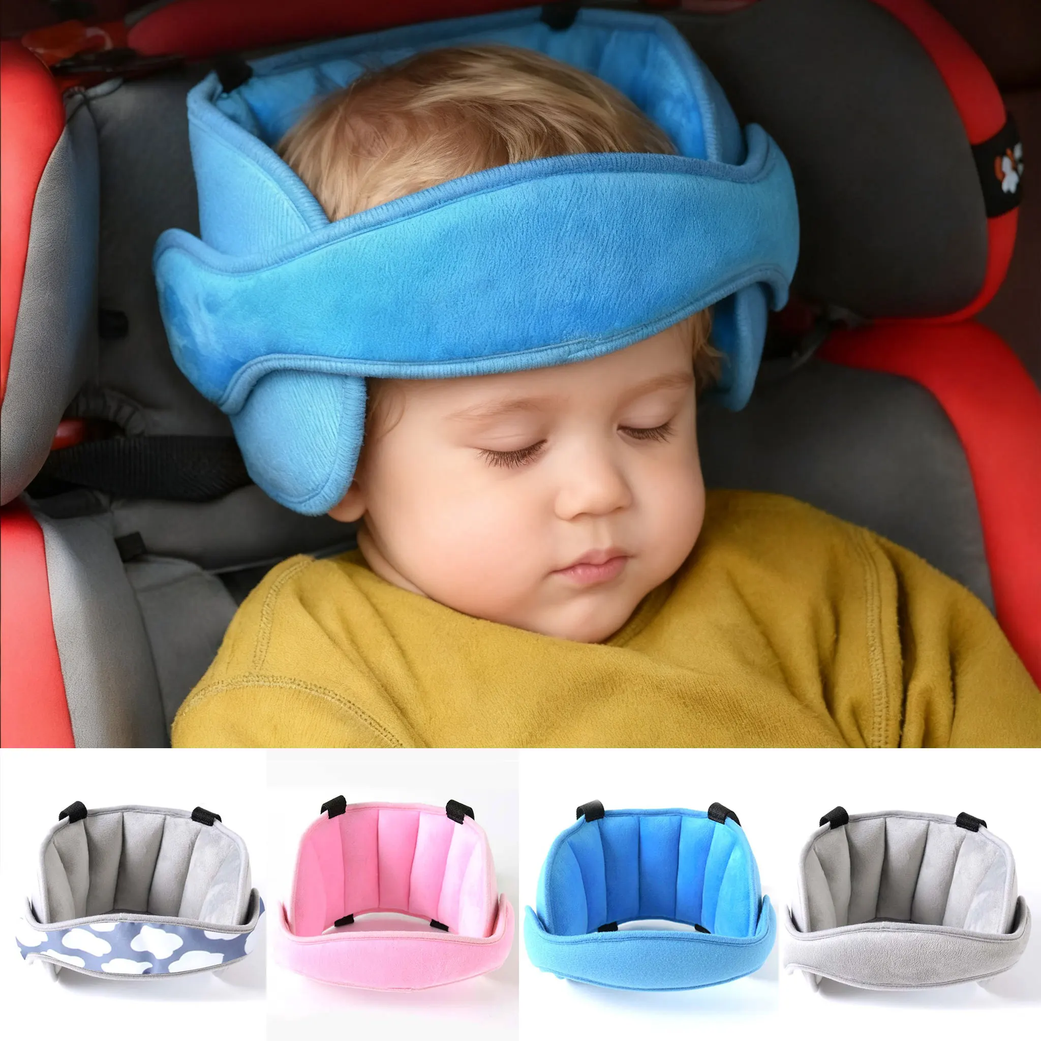New Safety Seat Headrest Headrest for Children Car Head Sleep Assist Headrest Baby Head Fixing Belt