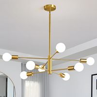 Household Living Room Chandelier Light 6/8/10/12 Lamps Heads Modern Dining Room Bedroom Gold/Black Ceiling Chandelier Lamp E27