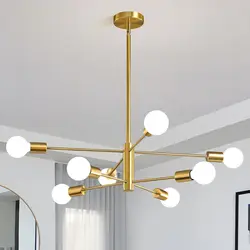Household Living Room Chandelier Light 6/8/10/12 Lamps Heads Modern Dining Room Bedroom Gold/Black Ceiling Chandelier Lamp E27