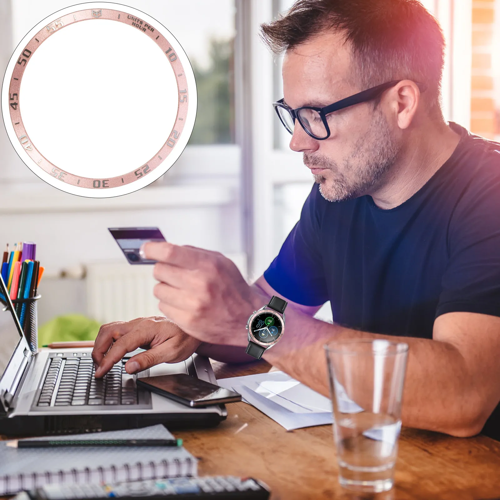 

Часы Watch4 42 мм с защитным кольцом из нержавеющей стали, легкие, удобные, стильные