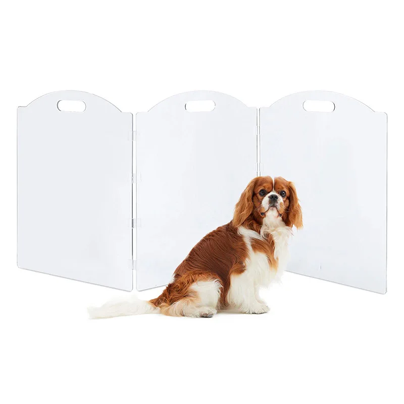 Paneles de Cerca Transparentes de Acrílico para Perros, Ensamblaje Libre, Corral Plegable para Perros, Cerca Portátil para Mascotas Pequeñas, Suministros para Corrales