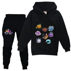 Il più nuovo gioco Blox Fruits Vestiti Bambini Casual Felpe con cappuccio Pantaloni 2 pezzi Vestito Baby Girl Outfit Set Adolescente Ragazzi Tuta Set per bambini