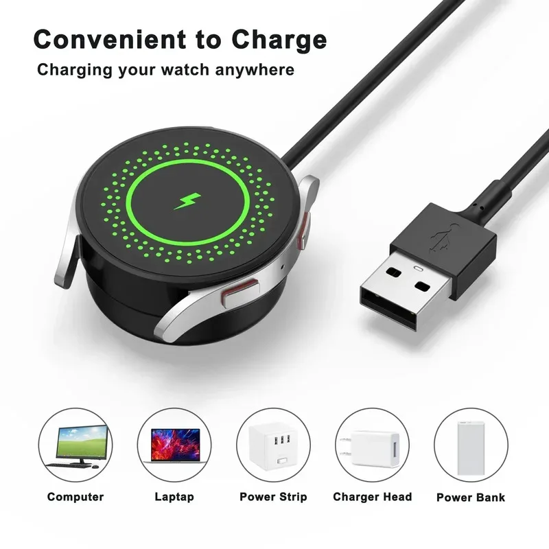 

USB Fast Charger For Samsung Galaxy Watch 7 FE 6 5 4 40 44mm/Watch 3 41 45mm/Watch 5 Pro 45mm Active 1 2 Cable Charging Dock