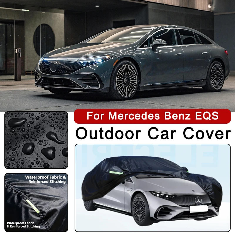 

Outdoor Car Cover Waterproof Dustproof UV Sun Protection, Full Car Protector Exterior Accessory For Mercedes Benz EQS V297 X297