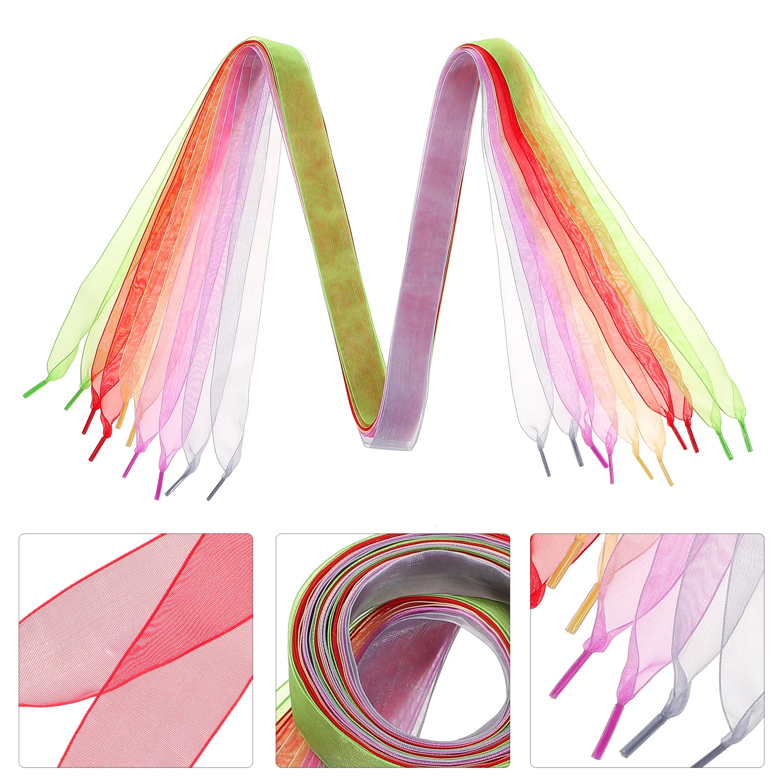 5 قطعة أربطة الحذاء الشريط الملون الشيفون الأربطة سلاسل الأحذية الأنيقة للأحذية الرياضية النساء الفتيات أربطة أحذية الدهون الزخرفية للأحذية الرياضية