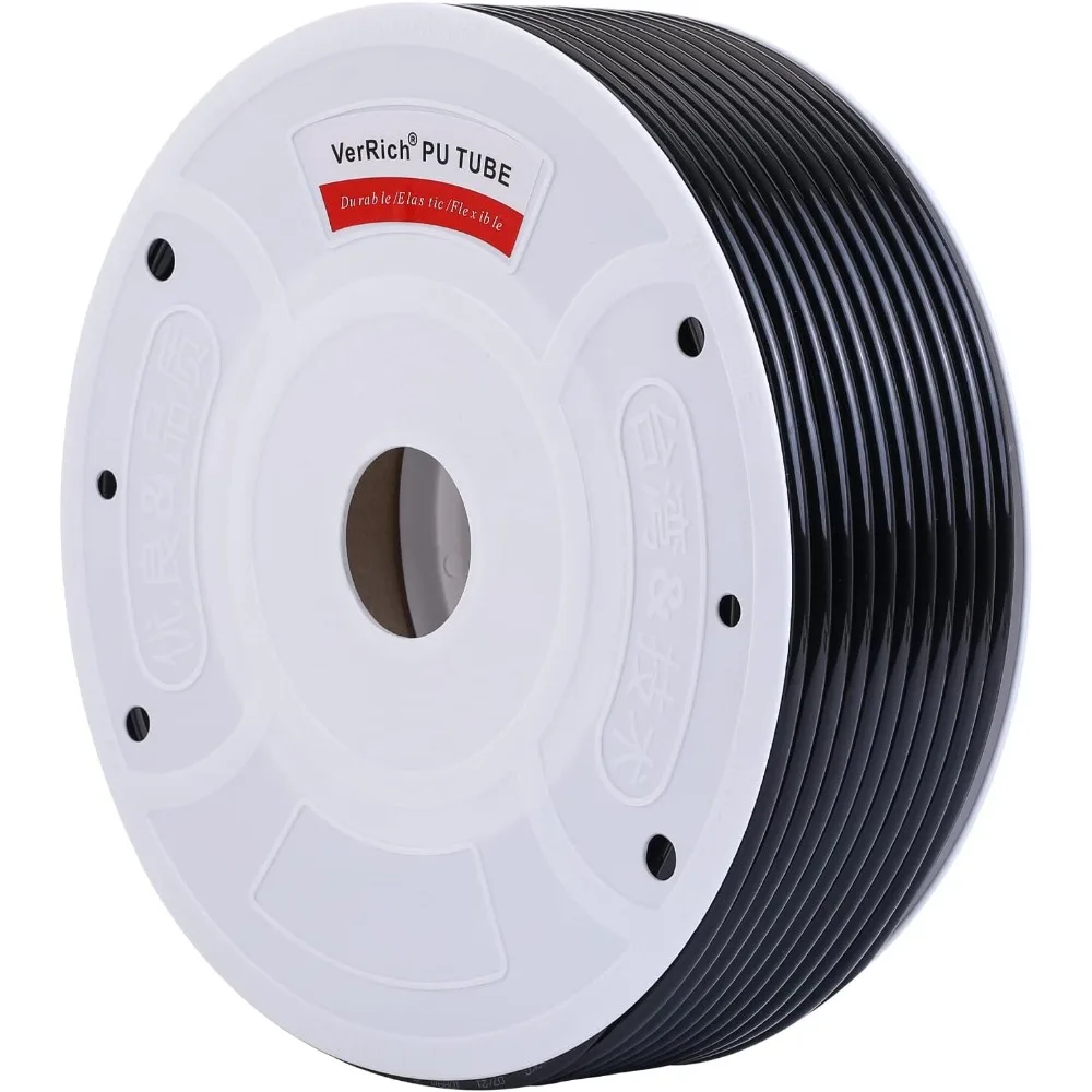 

Pneumatic Tubing Pipe Pu Hose,Black 12mm OD x 8mm ID 100 Meters PU Air Hose Line Tube for Air Compressor Transfer