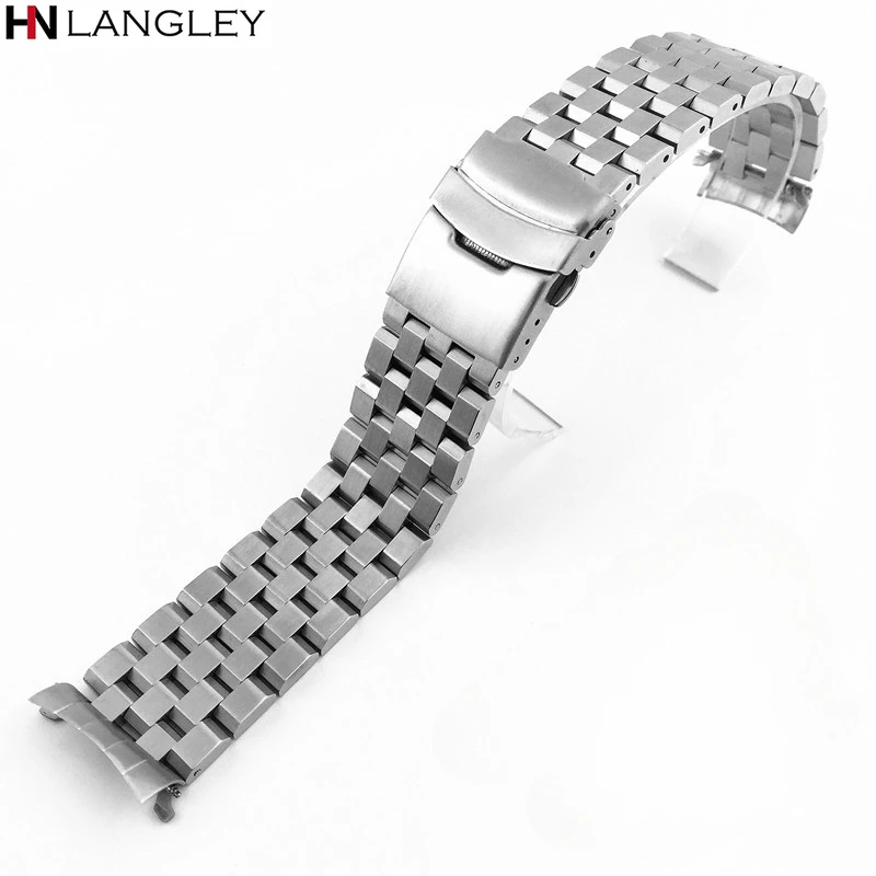 316L Stainless Steel Watch Band for Seiko SKX007 SKX009 SKX173/175 Wristband 20mm 22mm Strap Curved/Straight End Link Bracelet