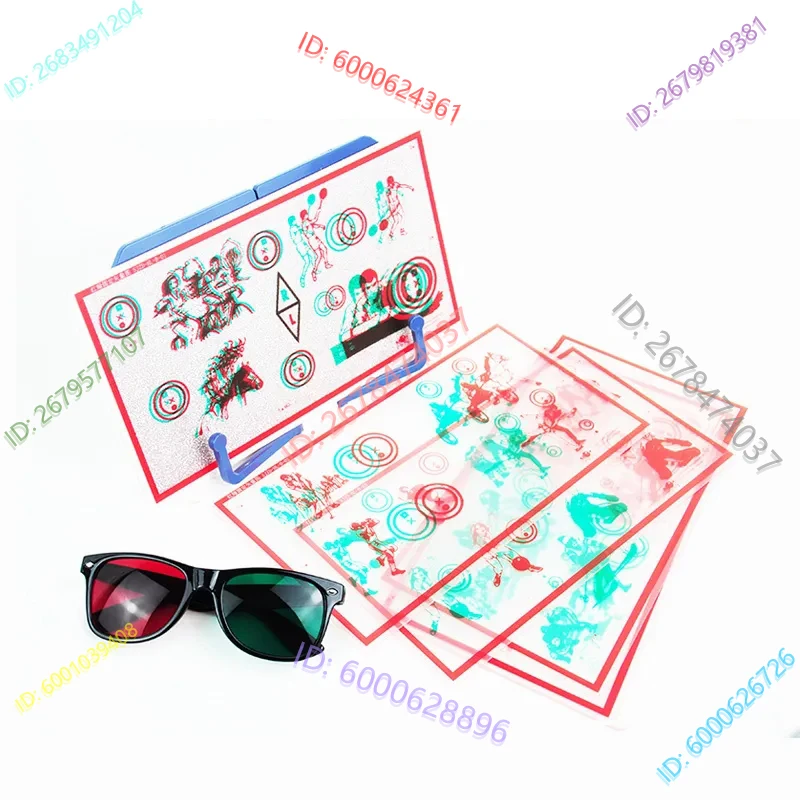 

Visual Correction，Stereo Eye Training Device, Vision Therapy, Fixed Transaglyph, Red / Green, Incompatibility, Training Cards,