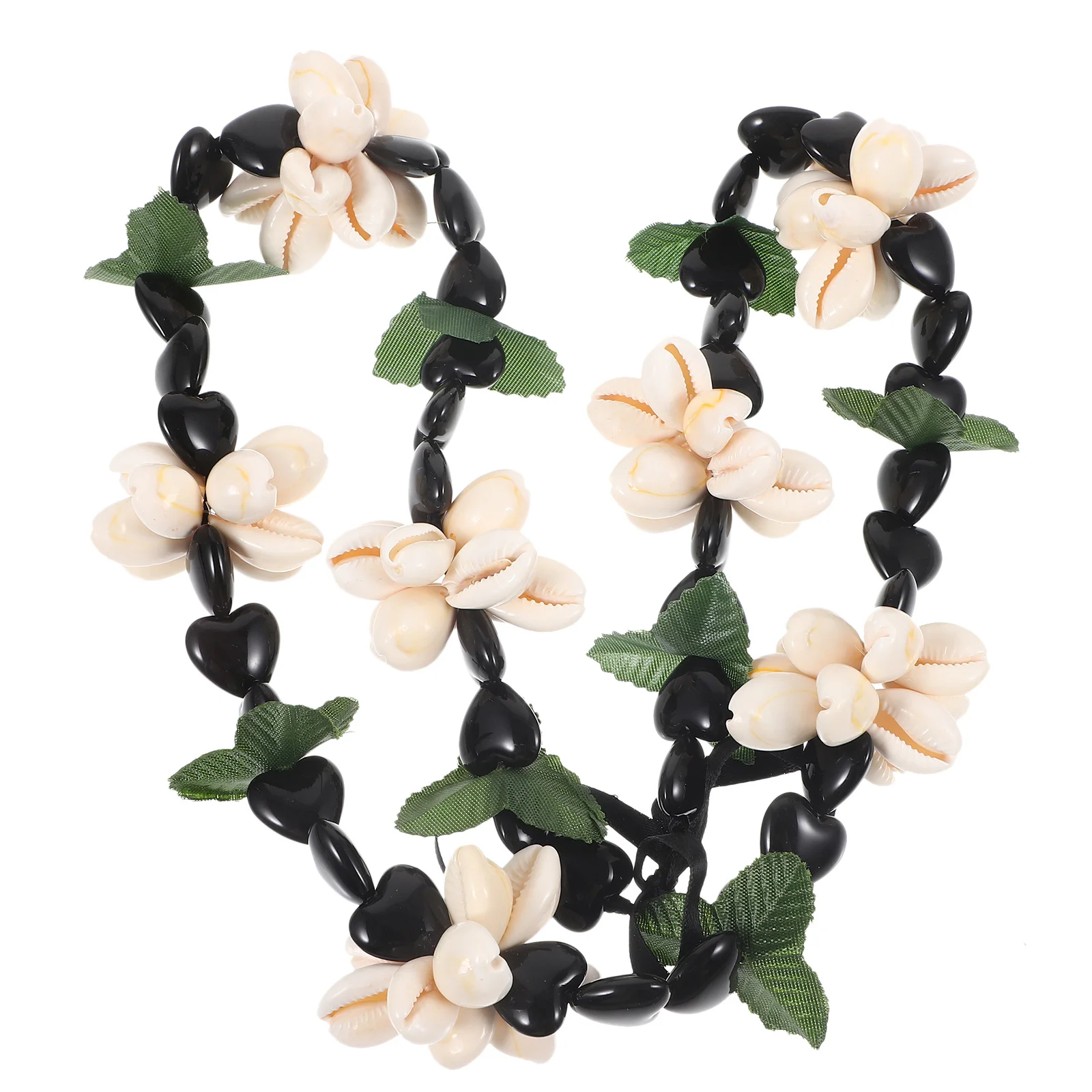 

Graduation Nut Necklace Braided Ribbon Delicate Shells Leaves Fashionable Hawaiian Necklace 2024 Graduation Luau