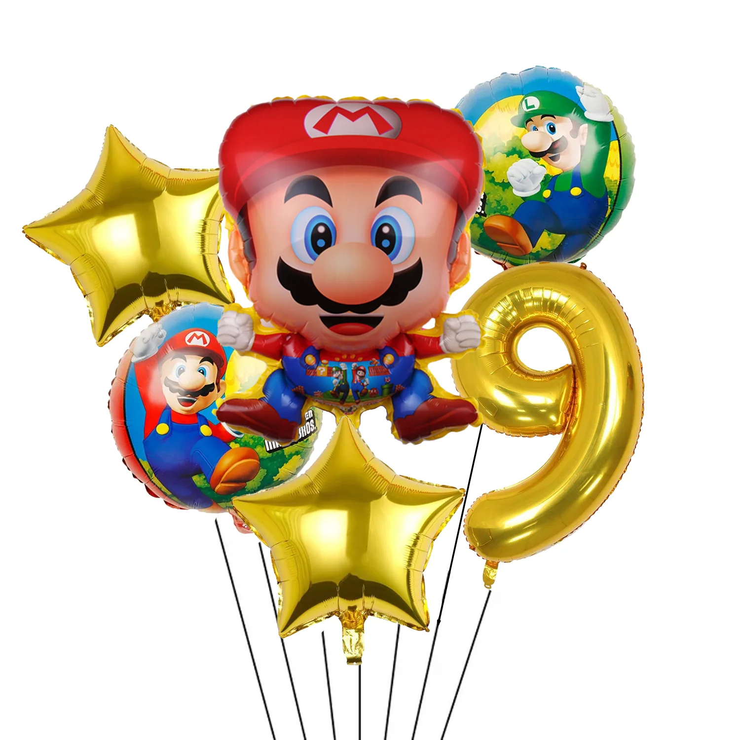 سوبر ماريو بروس عيد ميلاد الديكور الكرتون مجموعة أدوات المائدة القابل للتصرف مفرش المائدة لوحة شنطة هدايا أطفال بنين صالح لوازم الحفلات #6