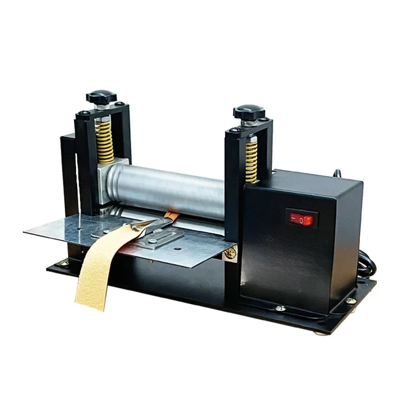 Manual Leather Shoulder Strap Bonding Roller Folding Machine For watchband bag strap