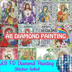 Jesus Christ Diamond Painting Mary Virgin 5D DIY Embroidery Mosaic Decor Religious Figure AB Drill Crafts Decor