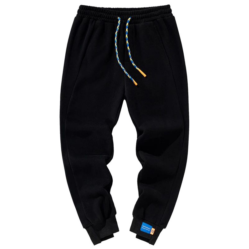 

Men Nice Spring Summer Black Casual Pants Sports Lace-Up Solid Color Loose Stretch Pencil Pants Outdoor Straight Casual Running