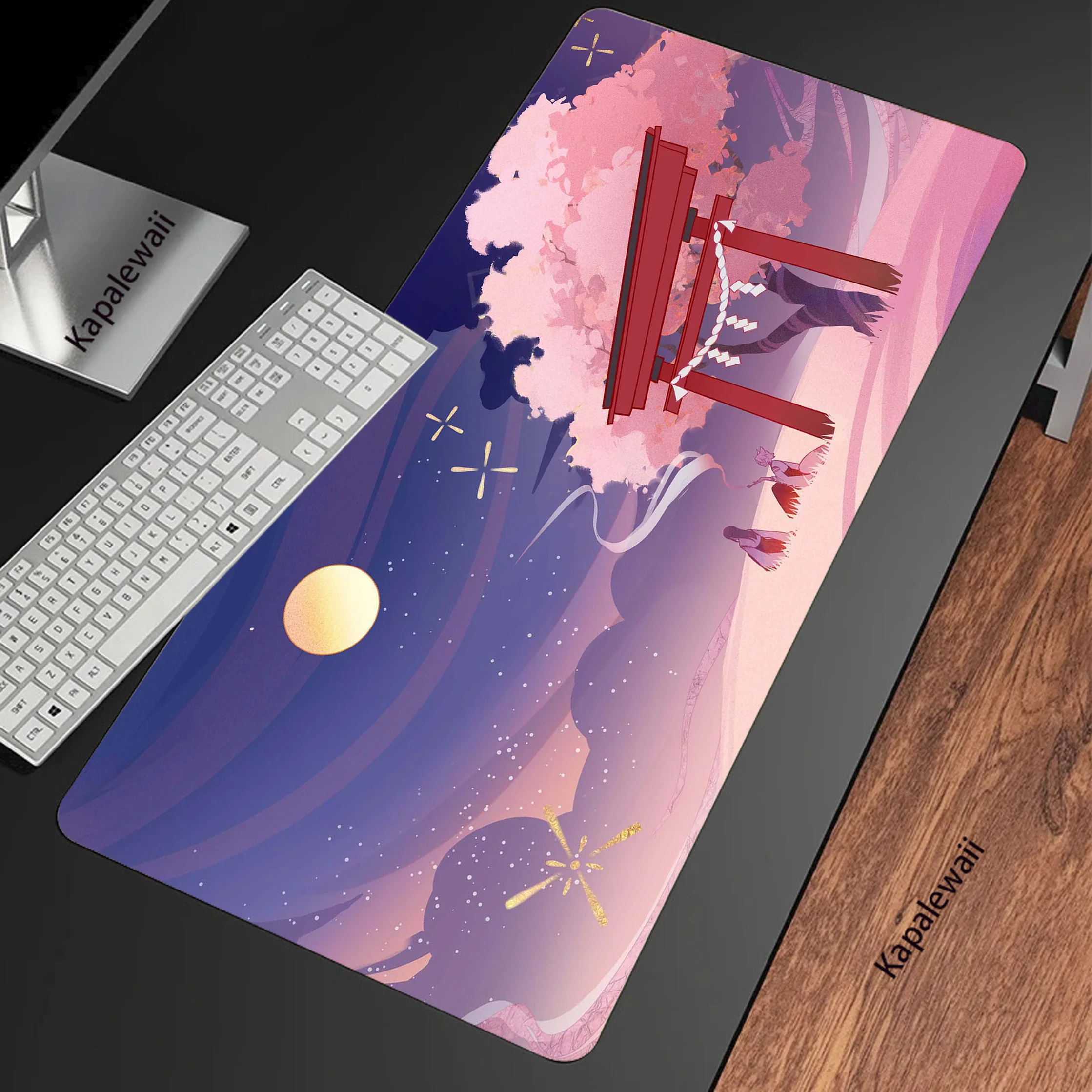 Japonês Paisagem Notebook Mouse Pad, Anti-Slip Mousepad, Borracha Teclado Pads, Gaming Setup Acessórios, XXL, 900x 400mm