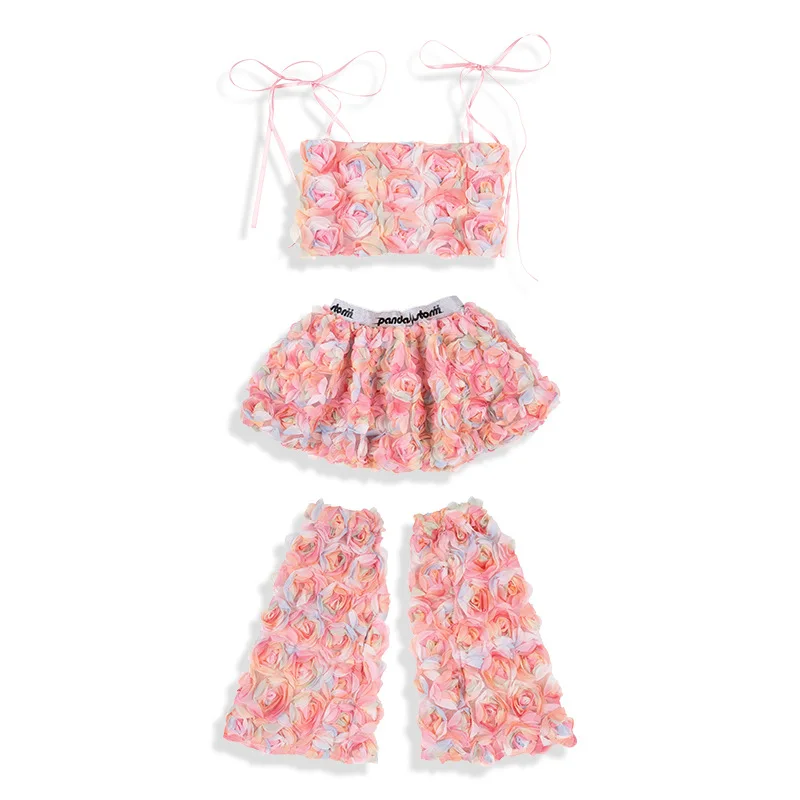 Neue Mädchen Kpop Street Dance Kleidung Rosa Süße Set Jazz Dance Kostüm Gruppe Hip Hop Streetwear Kleidung Team Bühne Zeigen Kleidung