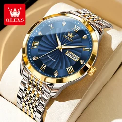 OLEVS Luxury Watch Men Automatic Mechanical Business Male Watch Luminous Stainless Steel Waterproof Montre Homme Original 6630