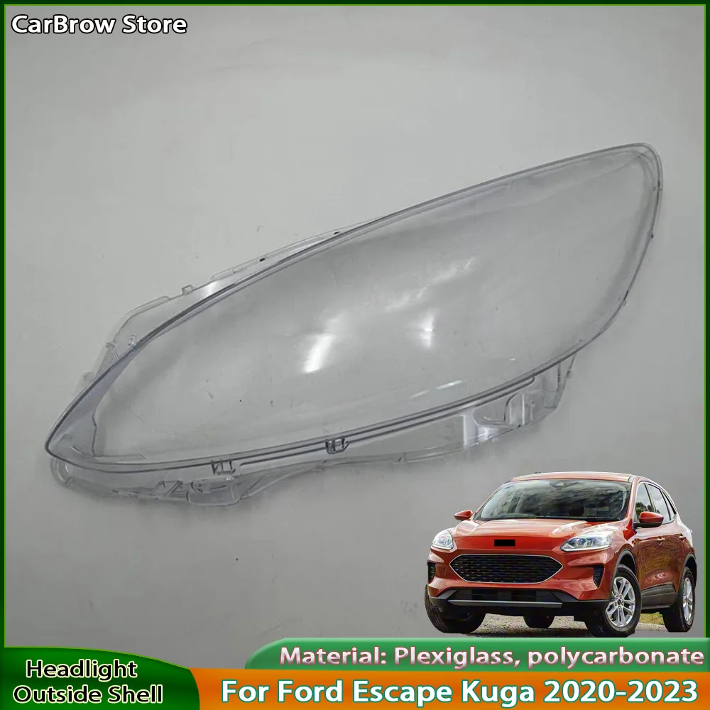 

Корпус фары из плексигласа для Ford Escape Kuga 2020 2021 2022 2023, крышка передней фары, прозрачный абажур