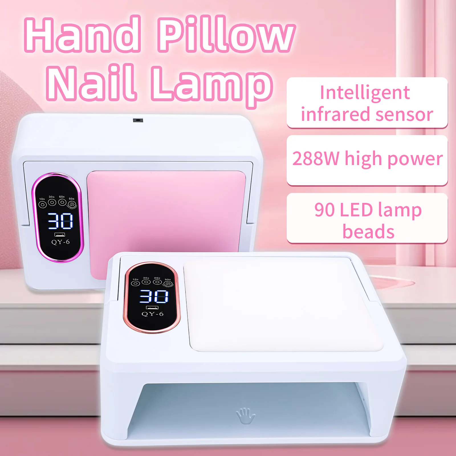 

Pillow 90LEDs Powerful UV LED Nail Lamp For Drying Nail Gel Polish Dryer With Motion Sensing Professional UV Lamp for Manicure