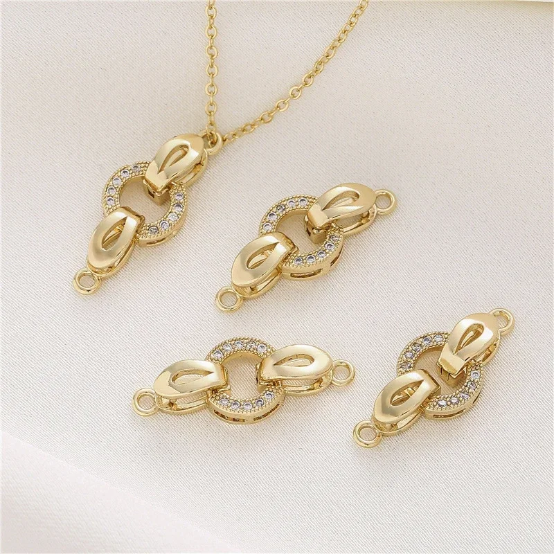 

Латунная микрозастежка с фианитами, застежка-удлинитель с фианитом, застежка-концевик для самостоятельного изготовления браслетов, ювелирных изделий, соединитель