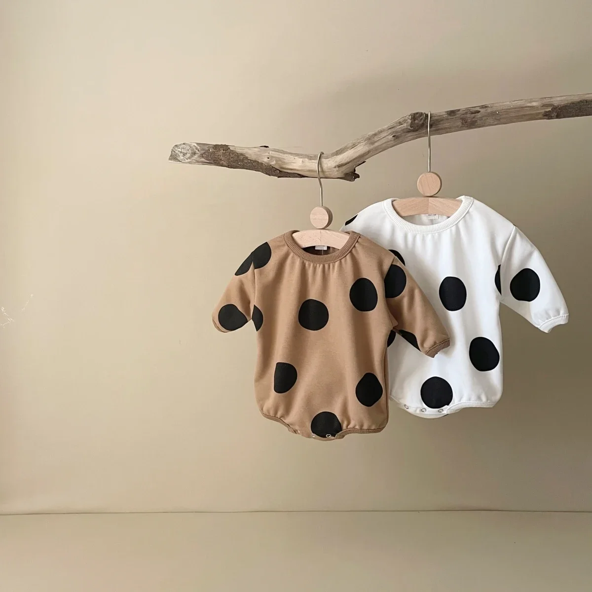 Ins Baby Girl Clothing Autumn Infant Baby Jumpsuit Polka Dot Long Sleeve Cotton Bubble Romper Toddler Infant Outfit Bodysuits view 3