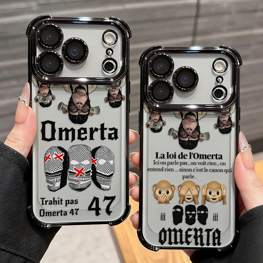 Luxury Omertas Maes 47 Hot Plating Phone Case For Samsung S26 S25 S24 S23 S22 S21 S20 FE Note20 Edge Plus Ultra 4G 5G Anti Fall