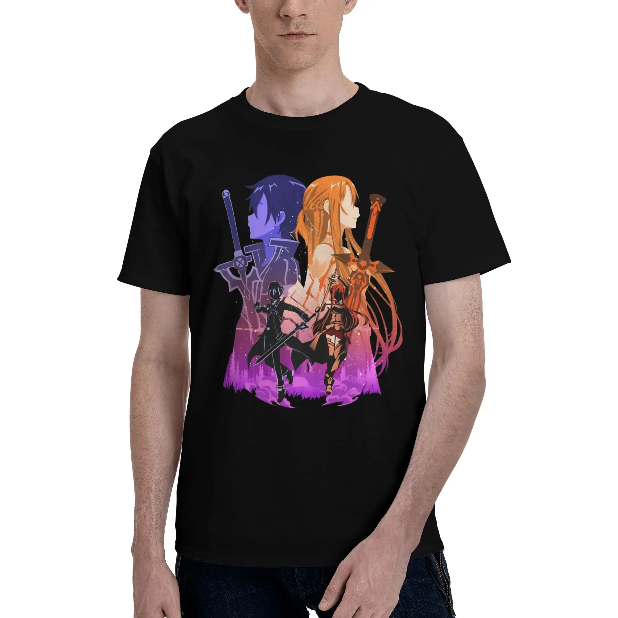 Virtual Reality Consort Graphic 100% Cotton T-Shirt Bandai SAO Tees Tops For Men