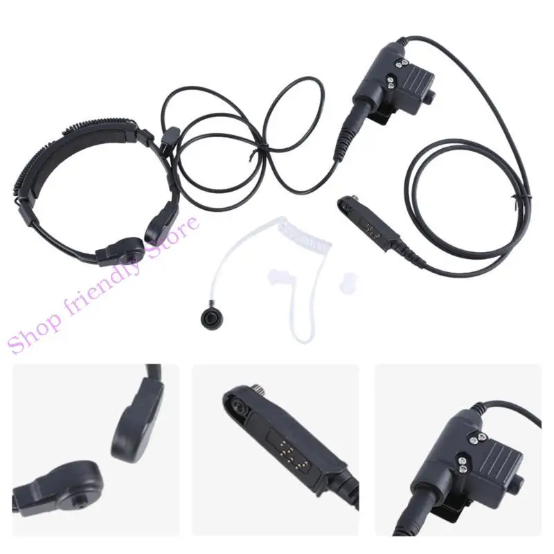 594A أنبوب الهواء أنبوب الحلق سماعات الميكروفون U94 PTT محول لـ UV9R UV5S