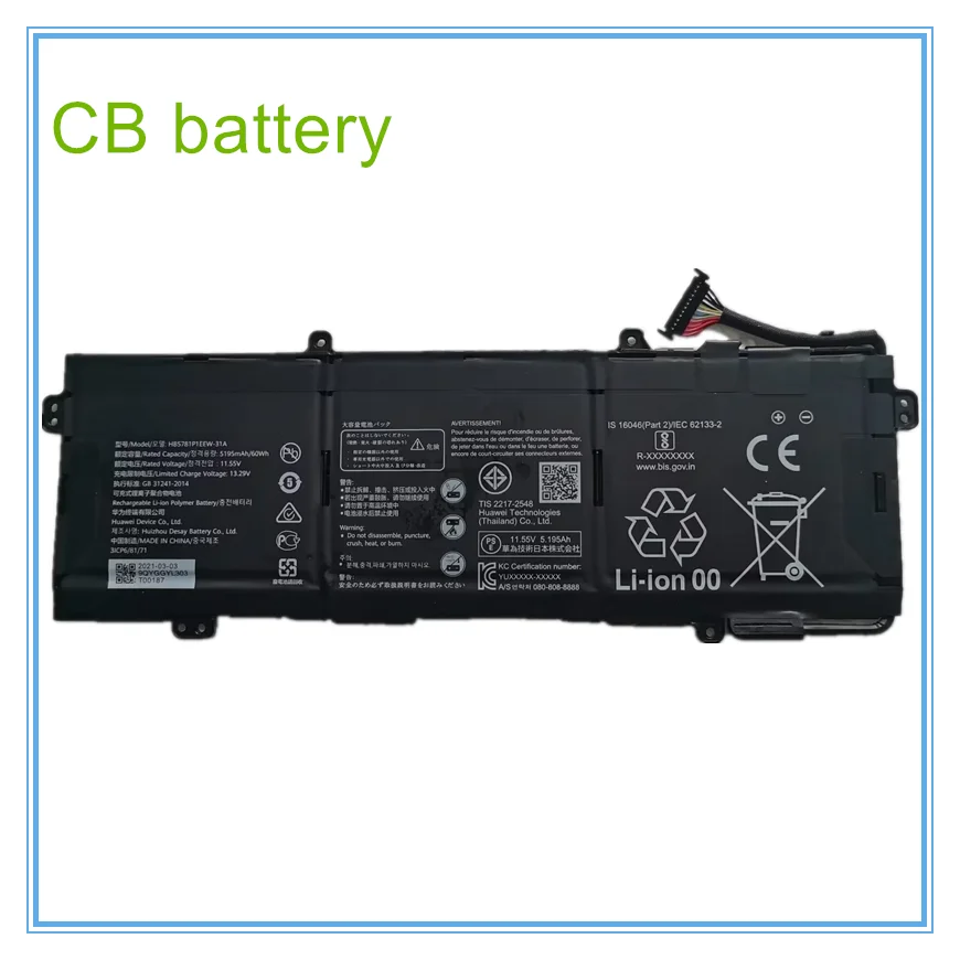 HB5781P1EEW-31A HB5881P1EEW-31A HB5881P1EEW-31C Laptop Battery For 14S HKD W56 W76 V14 HGE-W56