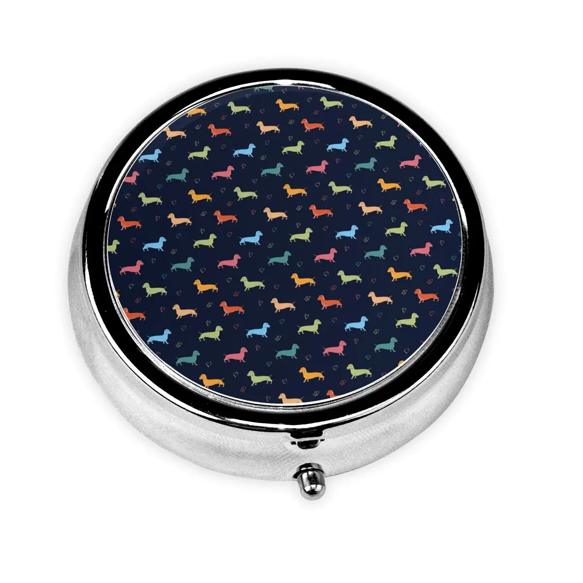 

Разноцветная колбаса для собак и сердечек, небольшой портативный чехол для таблеток для карманов, такса, барсука, щенка, чехол для хранения лекарств, коробка для таблеток