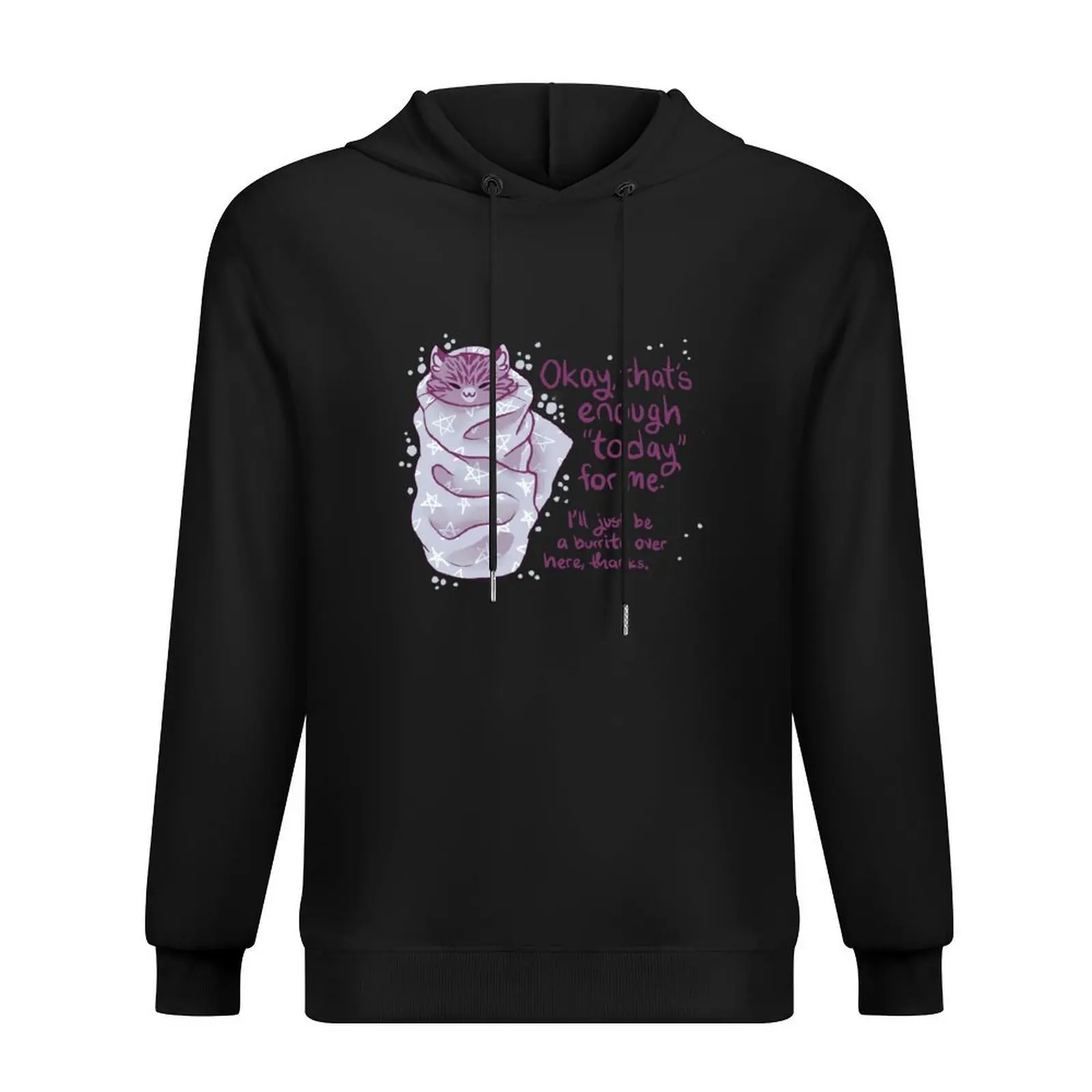 

That's enough today for me Purrito Burrito Cat Hoodie mens clothing men's sweat-shirt anime clothes new hoodies and sweatshirts