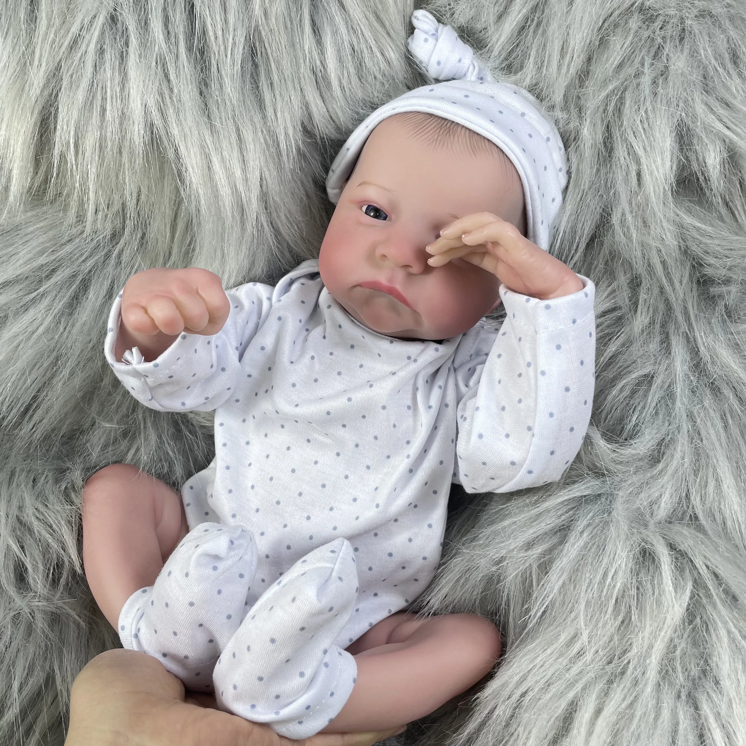 17Inch Levi Awake Full Vinyl Body Waterproof Or Cloth Body Reborn Doll Lifelike 3D Painted Skin Visible Veins Gift Toy