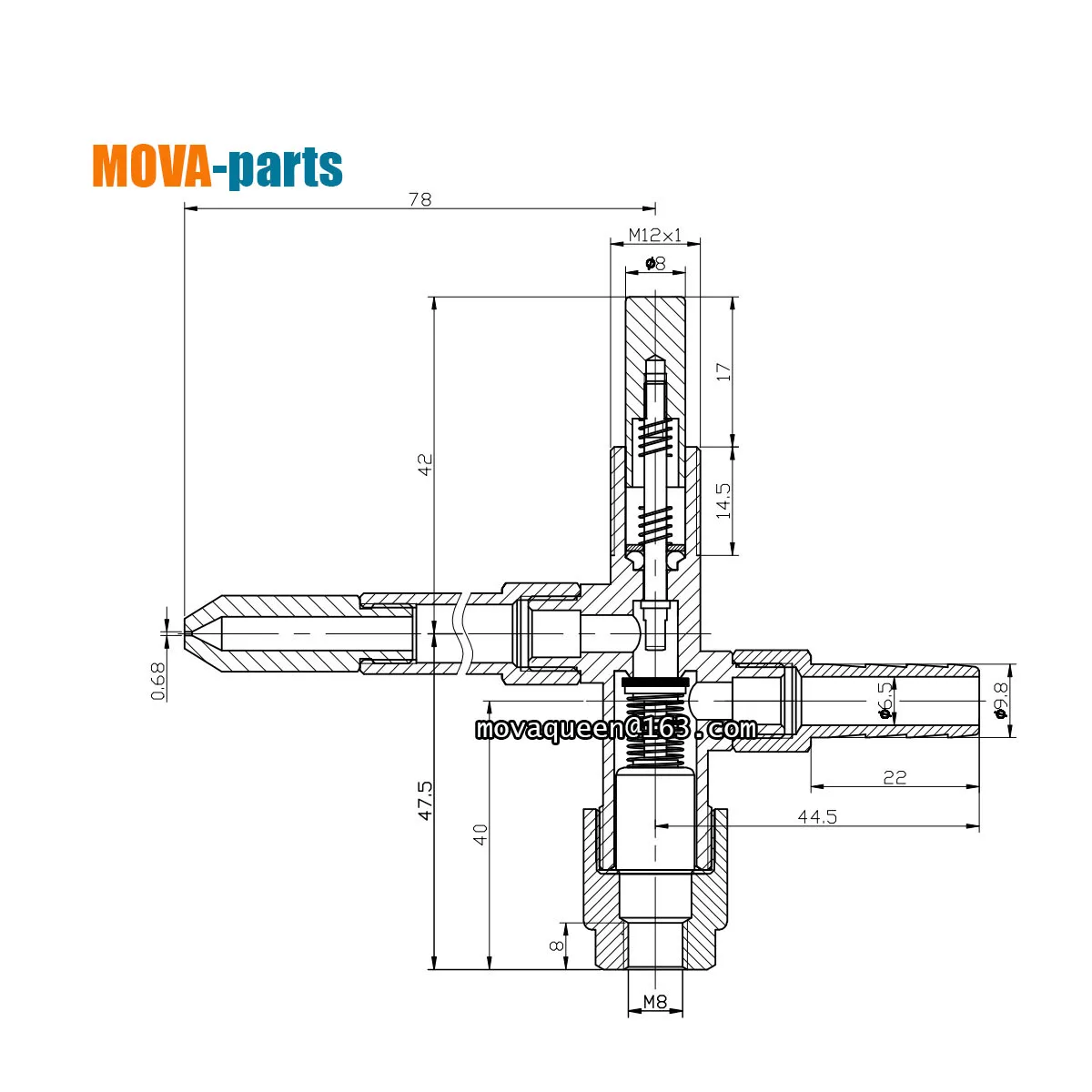 LPG Stove Heater Spare Parts Low Pressure Brass Gas Valve Flameout Protection Valve Coupling Assembly