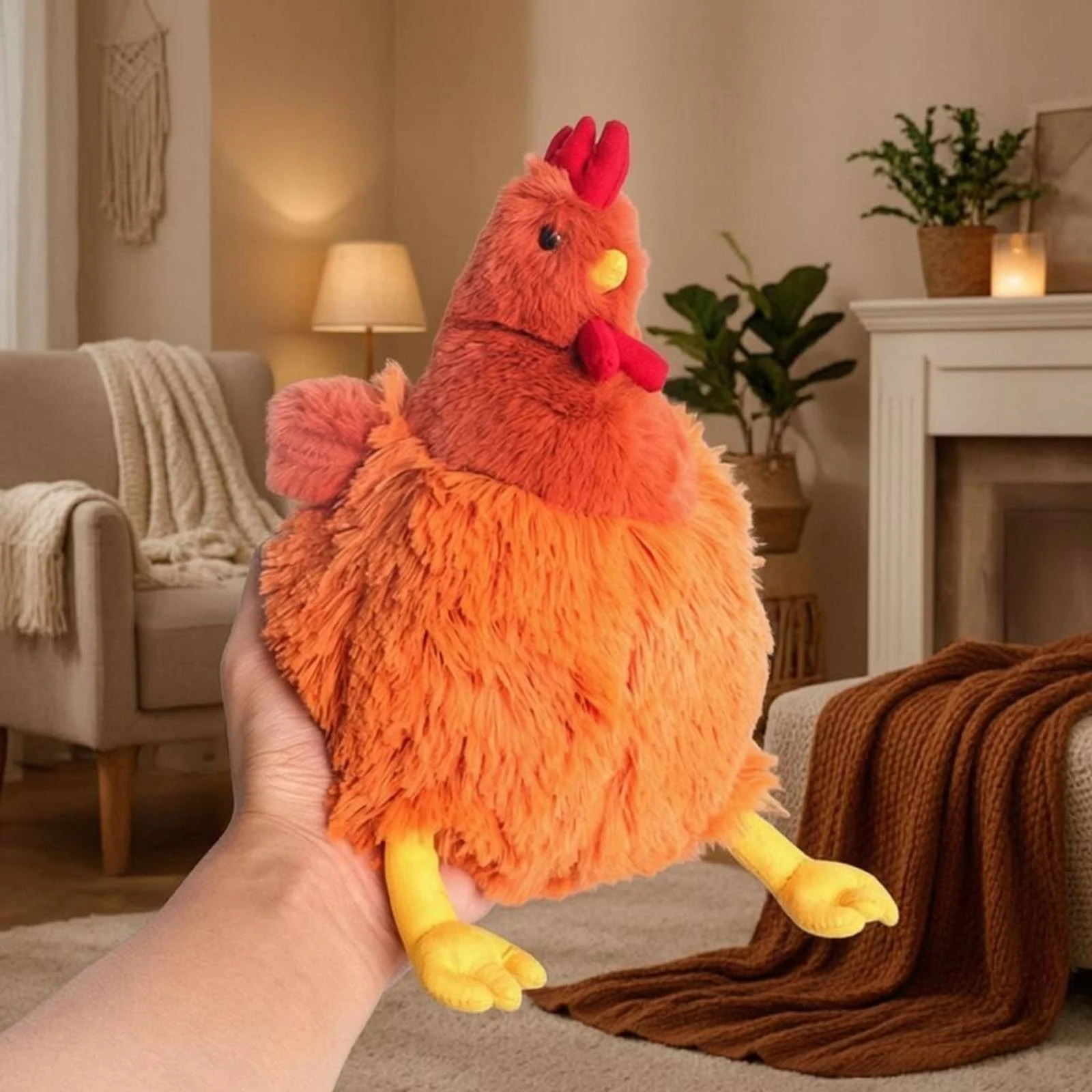 

Chicken Stuffed Doll Realistic Stuffed Chicken Doll Fuzzy Hug-Friendly for Thanksgiving