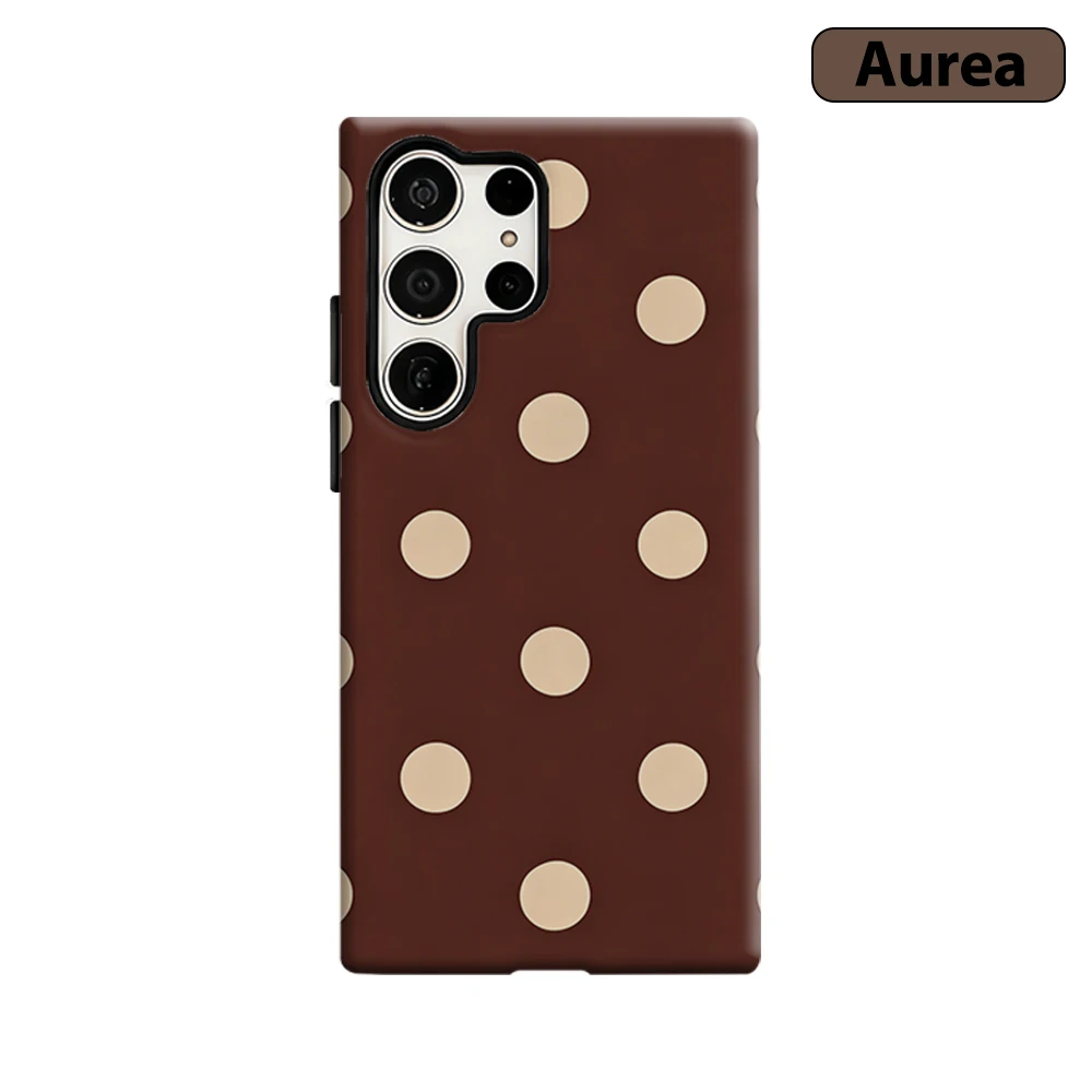 Rich Brown Checkerboard Phone Case for Samsung Galaxy S26 S25 Ultra S24 S23 Ultra Plus Shockproof Double layer tough Back Cover