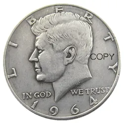 1964 1989 Kennedy Half Dollar Silver Plated Copy Coins