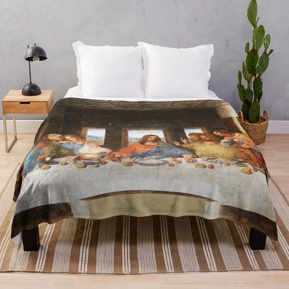 

The Last Supper by Leonardo Da Vinci Throw Blanket Summer Beddings Retros Camping Thins Blankets