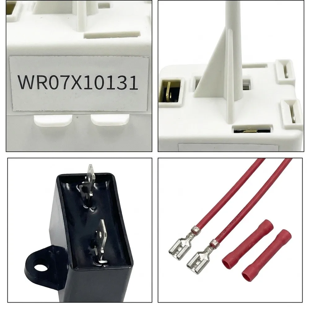 1pcs For WR07X10131 Refrigerator Compressor Start Relay And Capacitor Assembly 12uF Stable Startup Replacement Part